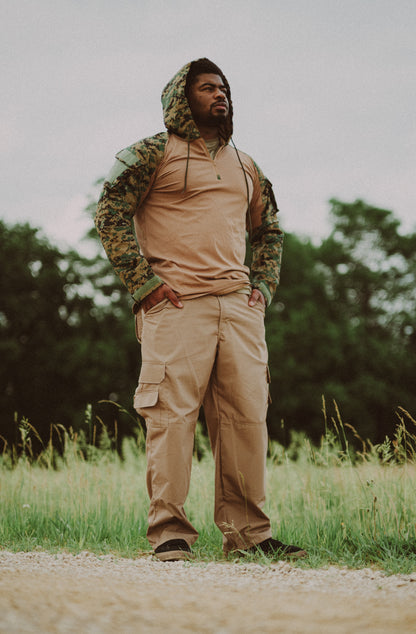MARPAT Brown Chest Hooded Combat Shirt