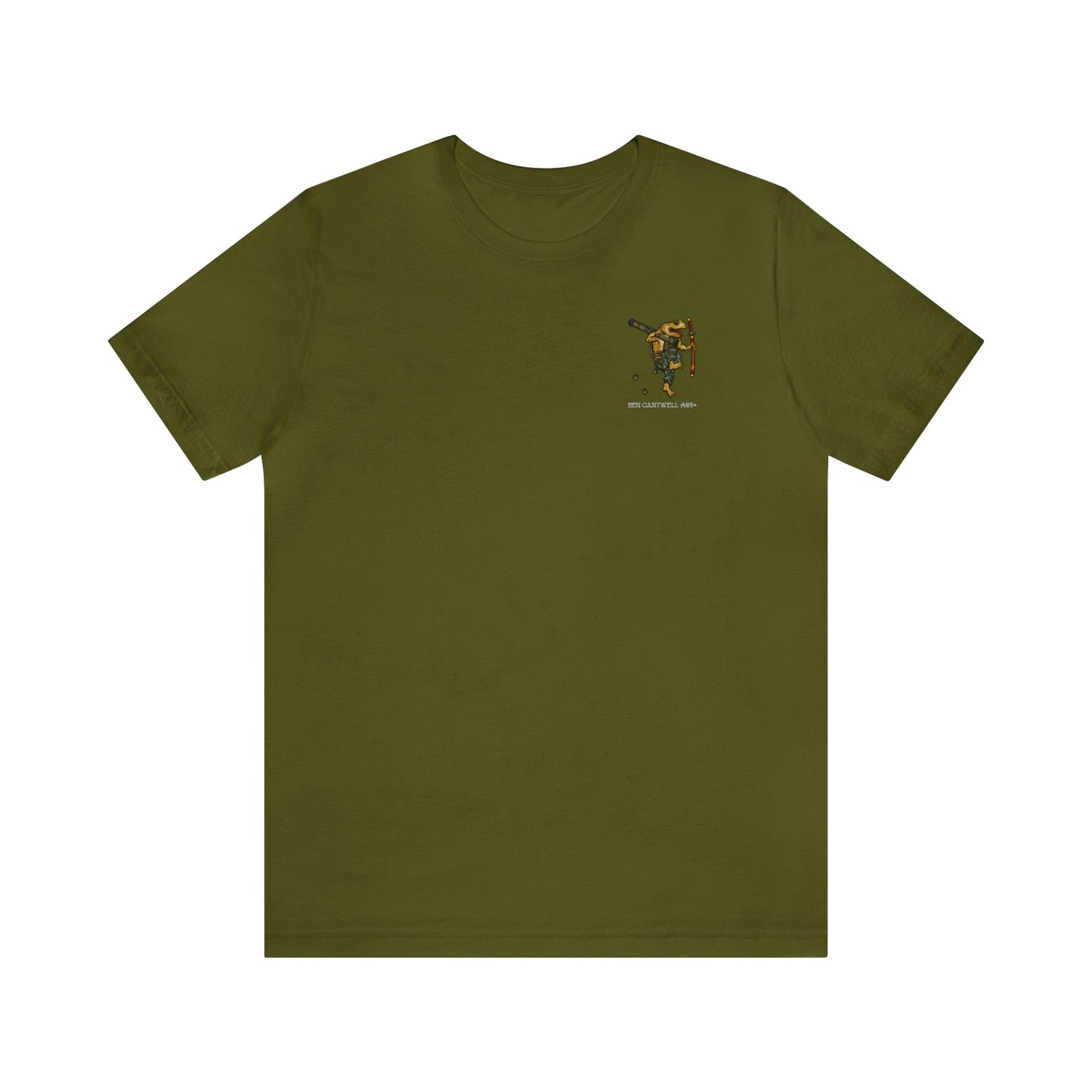 AT4 Rocket and Sword Frog - Front Print - Short Sleeve Tee