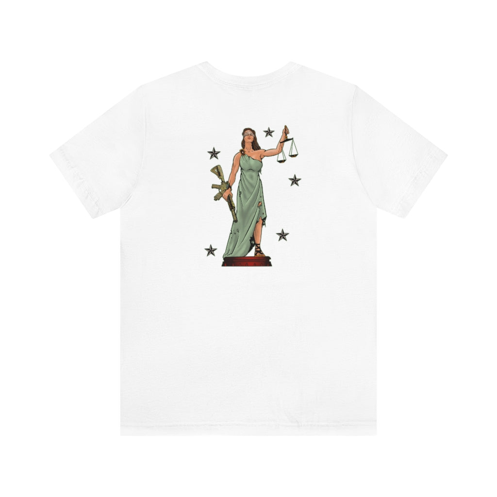 MARSOC Lady Justice ~ Crew Tee (Fight for Whats Right Quote)