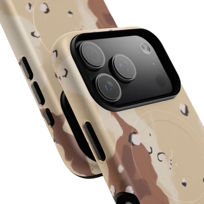 Chocolate Chip Camo Tough Magnetic iPhone Case
