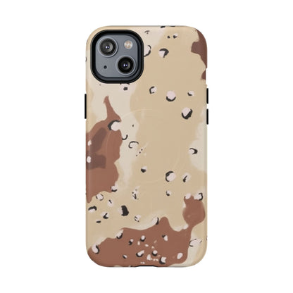 Chocolate Chip Camo Tough Magnetic iPhone Case