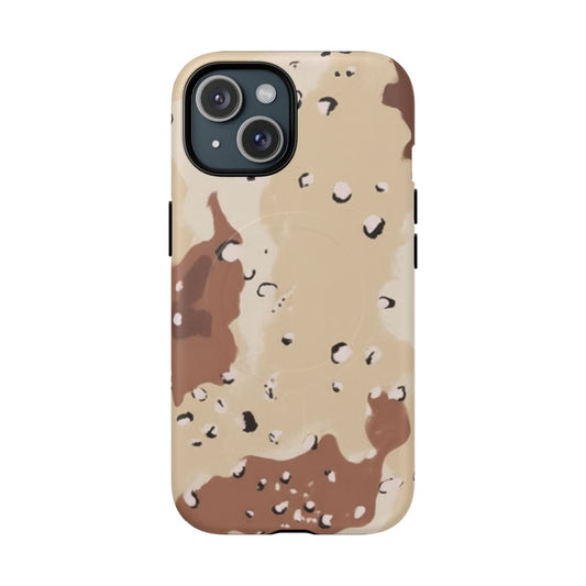 Chocolate Chip Camo Tough Magnetic iPhone Case