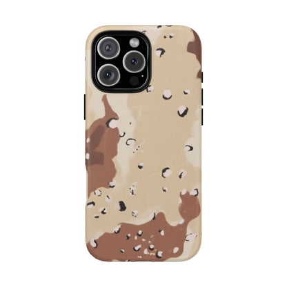 Chocolate Chip Camo Tough Magnetic iPhone Case