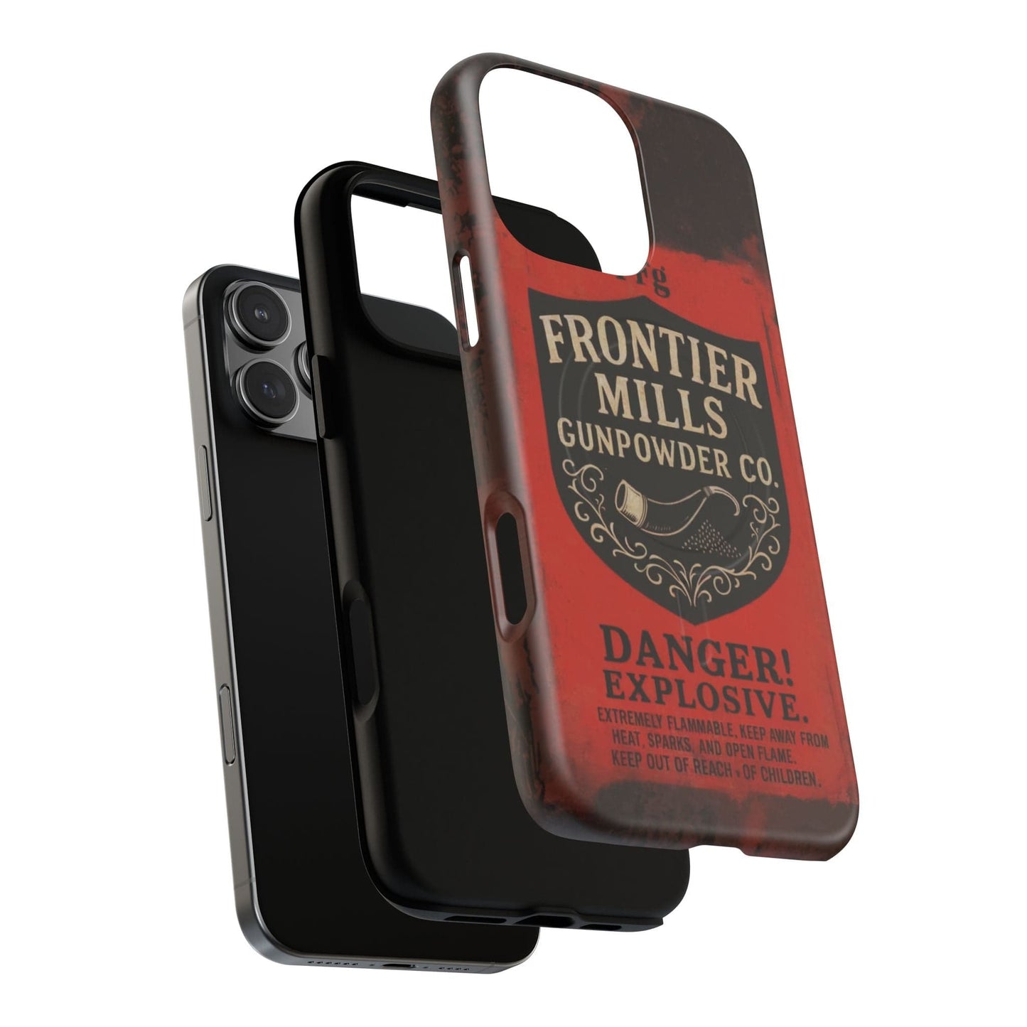 Frontier Mills Black Powder Tough Magnetic iPhone Case