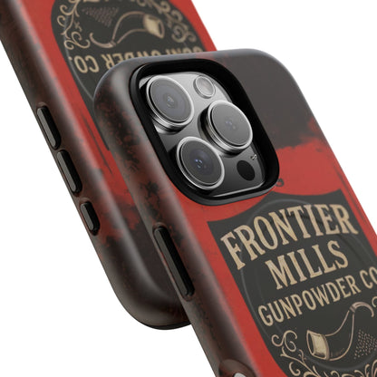 Frontier Mills Black Powder Tough Magnetic iPhone Case