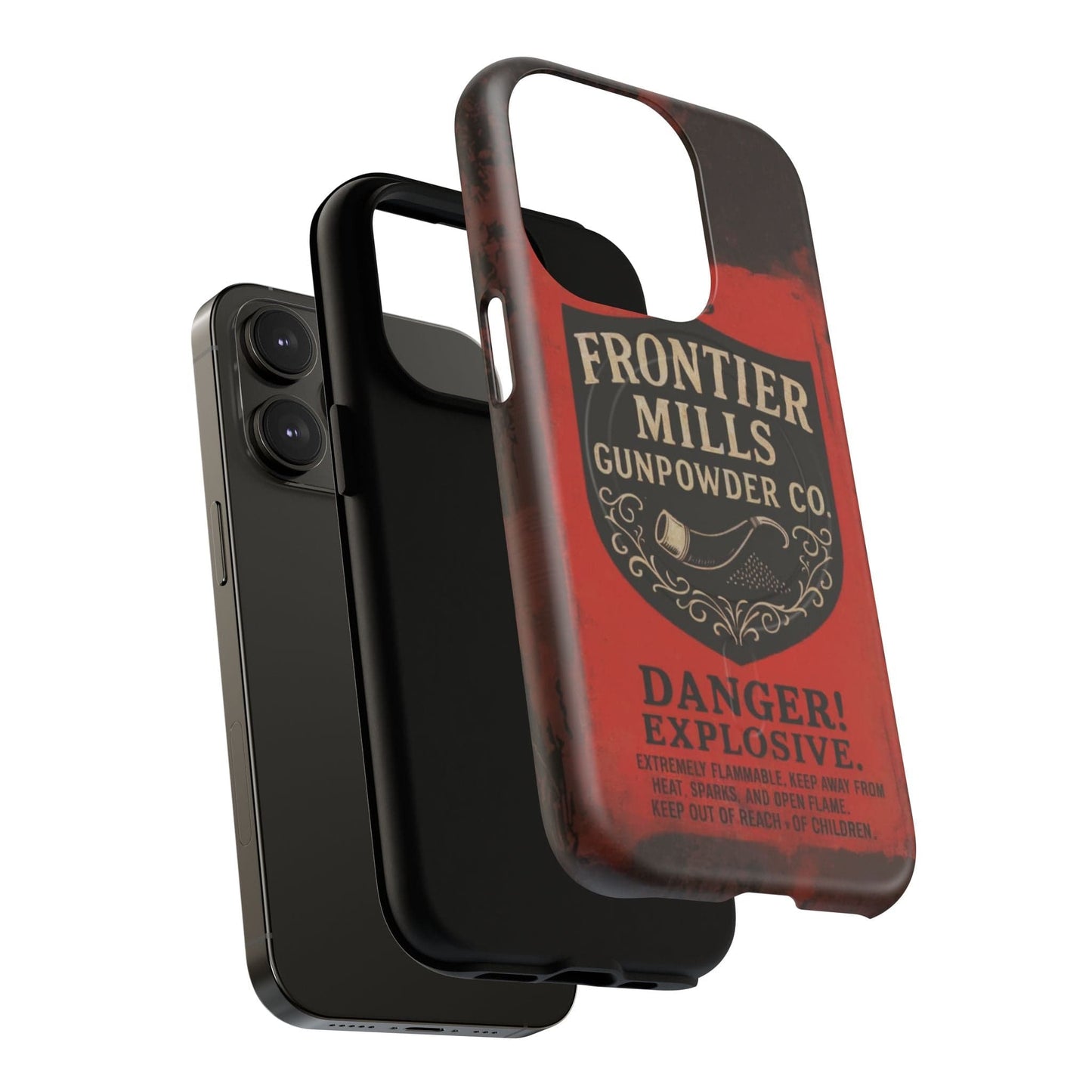 Frontier Mills Black Powder Tough Magnetic iPhone Case