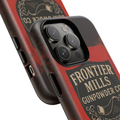 Frontier Mills Black Powder Tough Magnetic iPhone Case