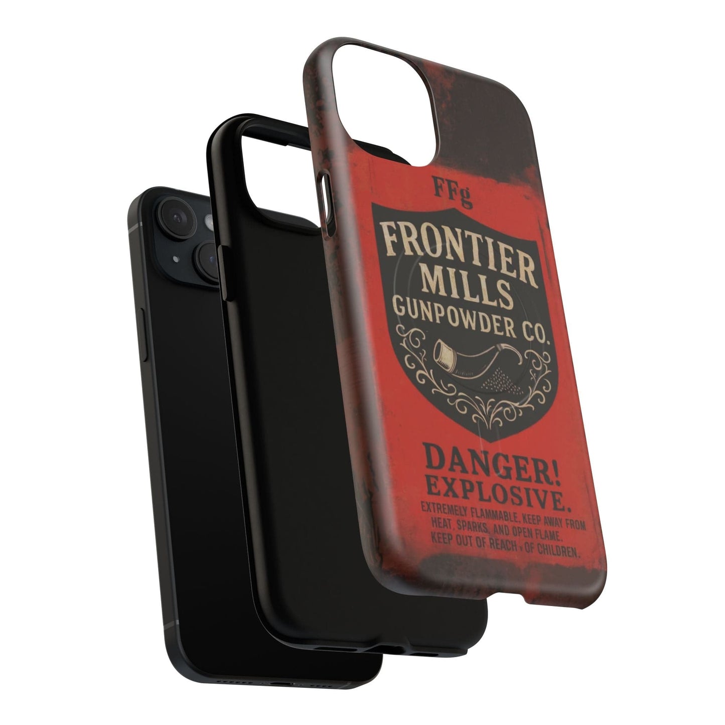 Frontier Mills Black Powder Tough Magnetic iPhone Case