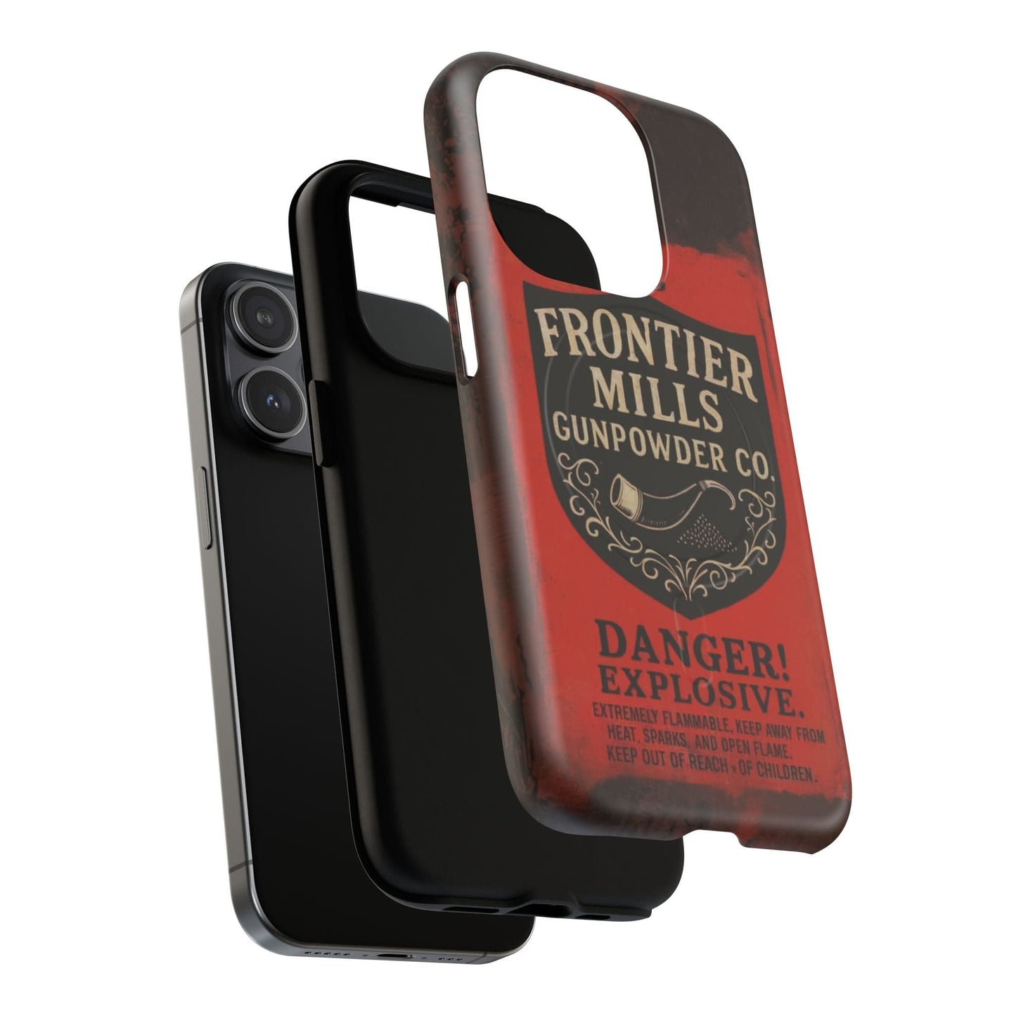 Frontier Mills Black Powder Tough Magnetic iPhone Case