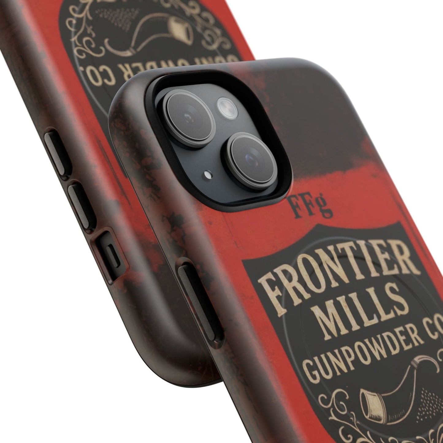 Frontier Mills Black Powder Tough Magnetic iPhone Case