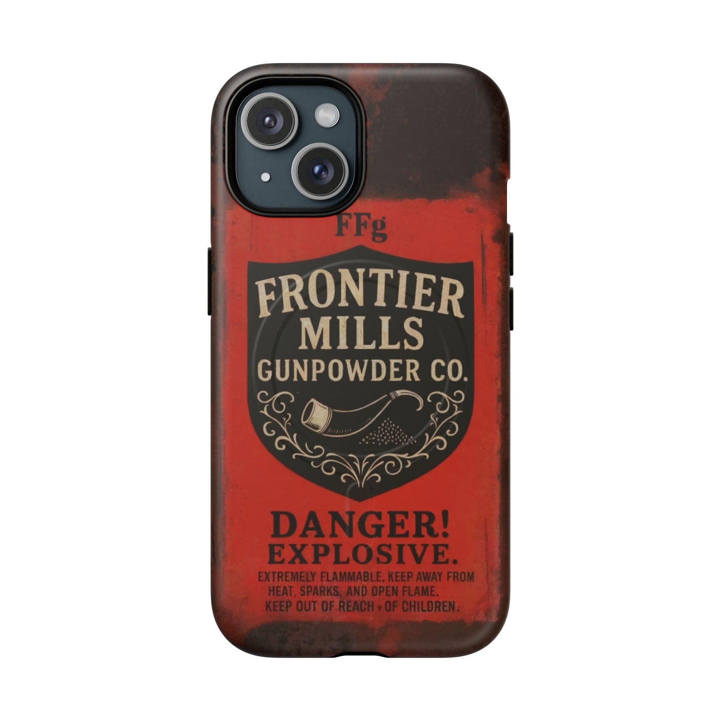 Frontier Mills Black Powder Tough Magnetic iPhone Case