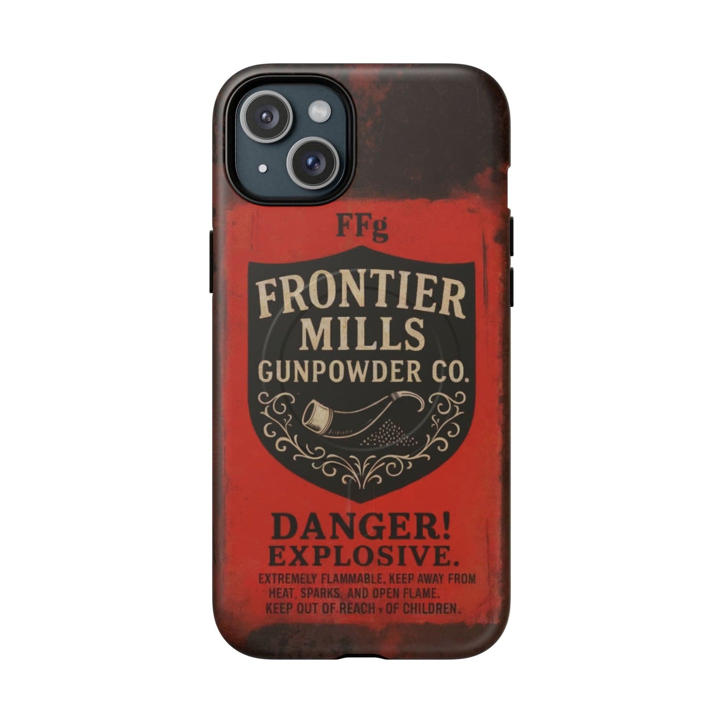Frontier Mills Black Powder Tough Magnetic iPhone Case