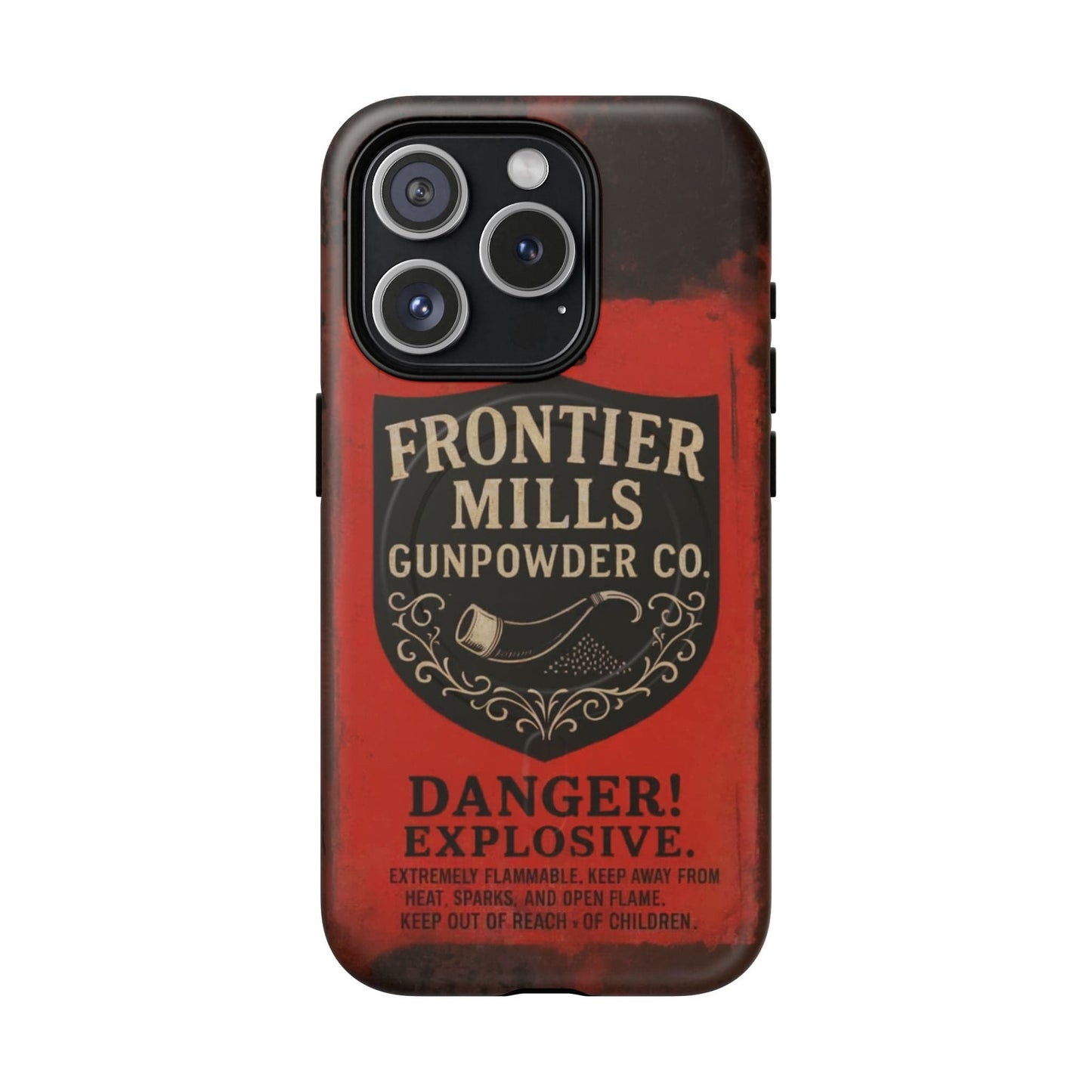 Frontier Mills Black Powder Tough Magnetic iPhone Case