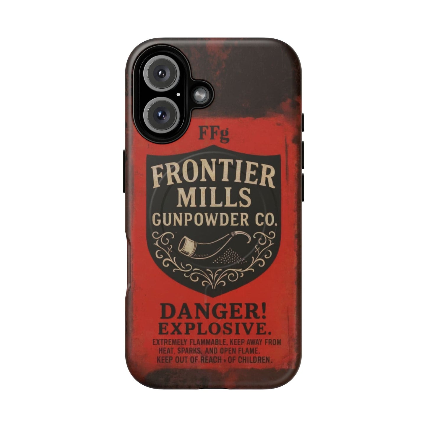 Frontier Mills Black Powder Tough Magnetic iPhone Case
