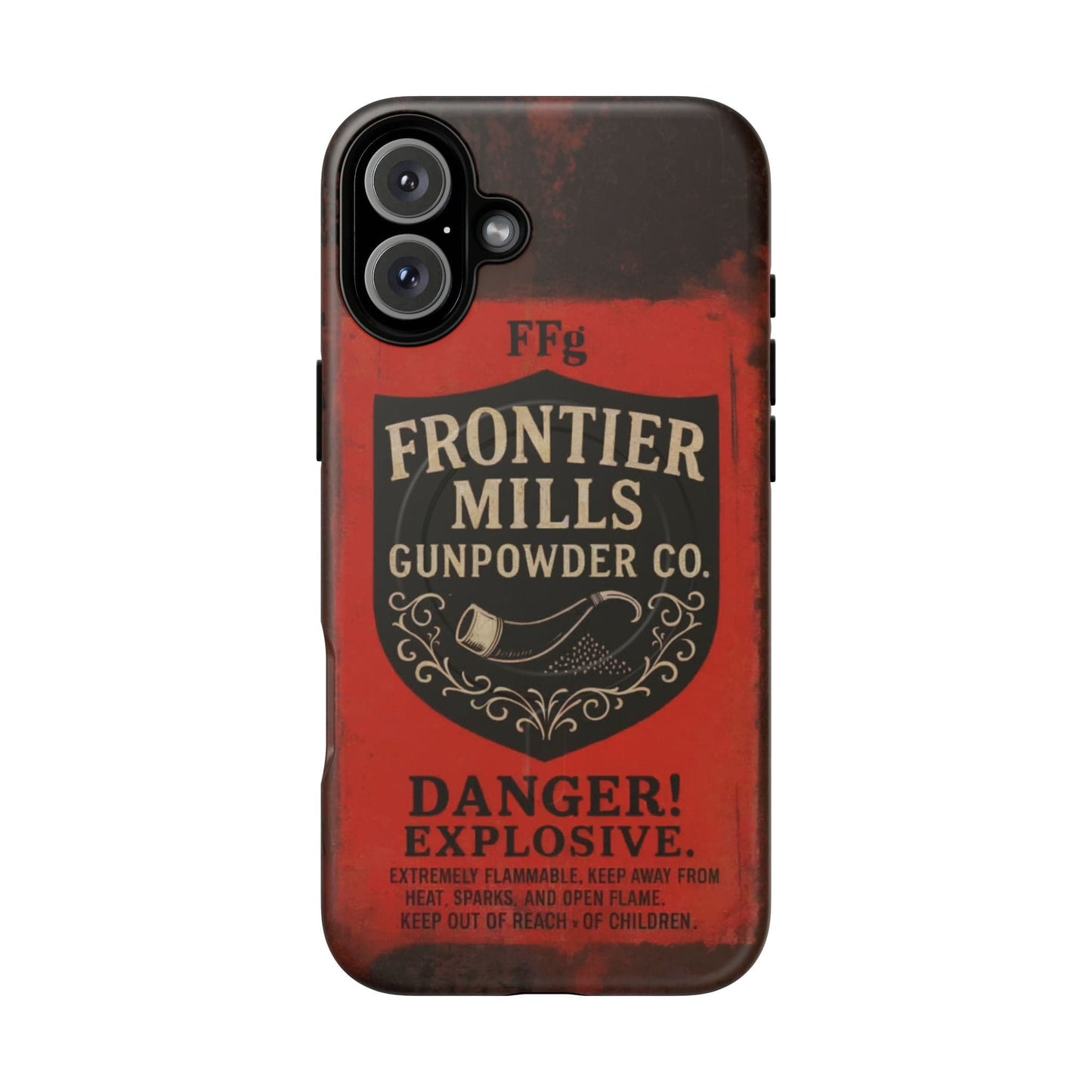 Frontier Mills Black Powder Tough Magnetic iPhone Case