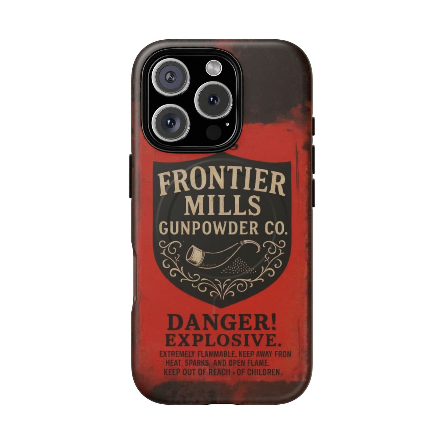 Frontier Mills Black Powder Tough Magnetic iPhone Case
