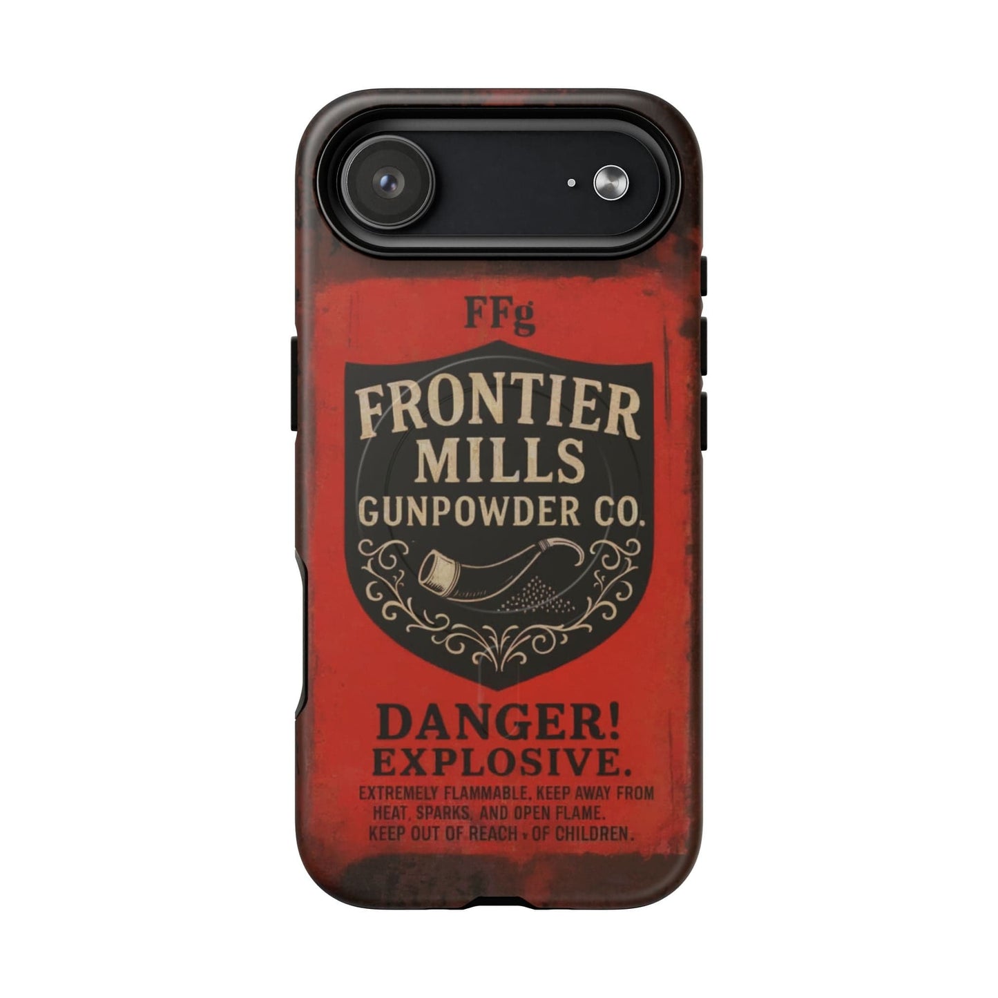 Frontier Mills Black Powder Tough Magnetic iPhone Case