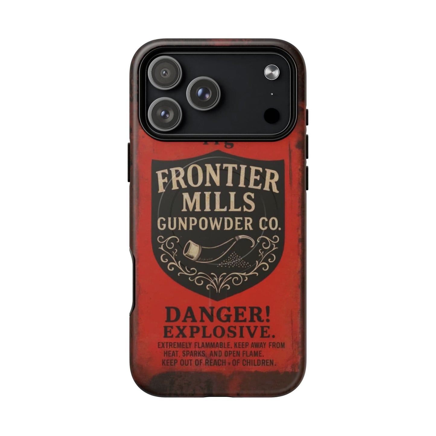 Frontier Mills Black Powder Tough Magnetic iPhone Case