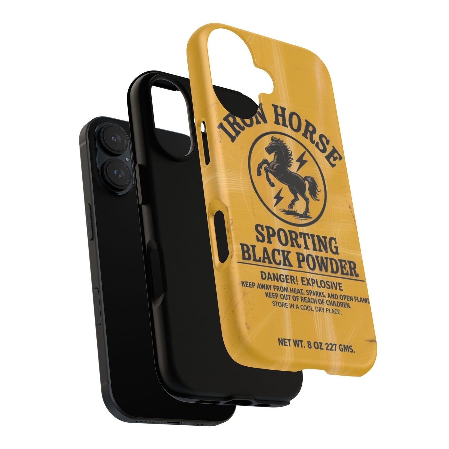 Iron Horse Black Powder Tough Magnetic iPhone Case