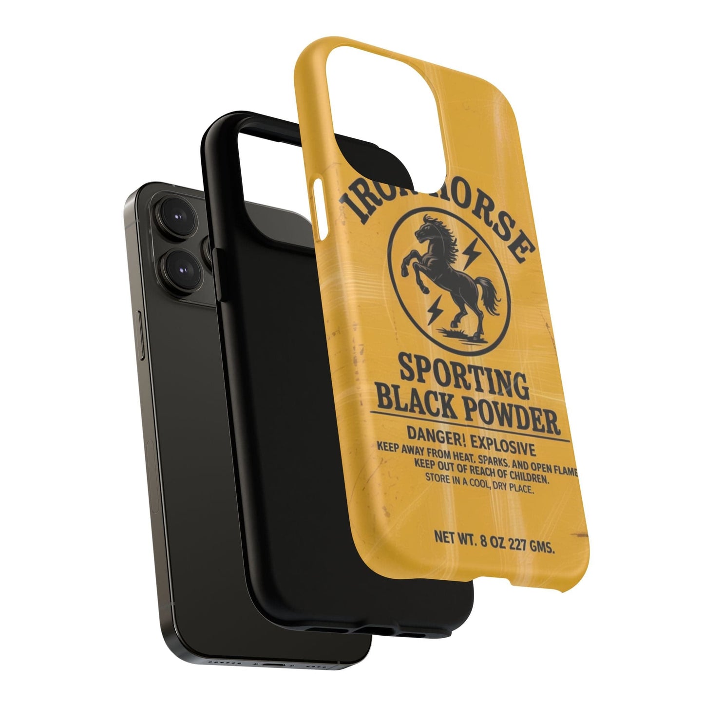 Iron Horse Black Powder Tough Magnetic iPhone Case