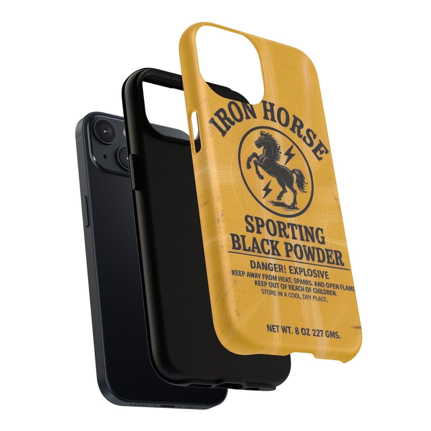 Iron Horse Black Powder Tough Magnetic iPhone Case