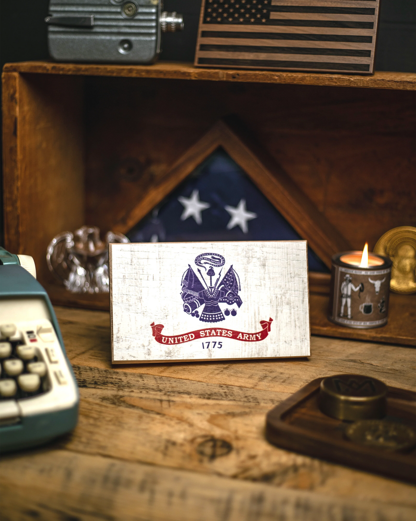 Collective - Army Wooden Desk Flag