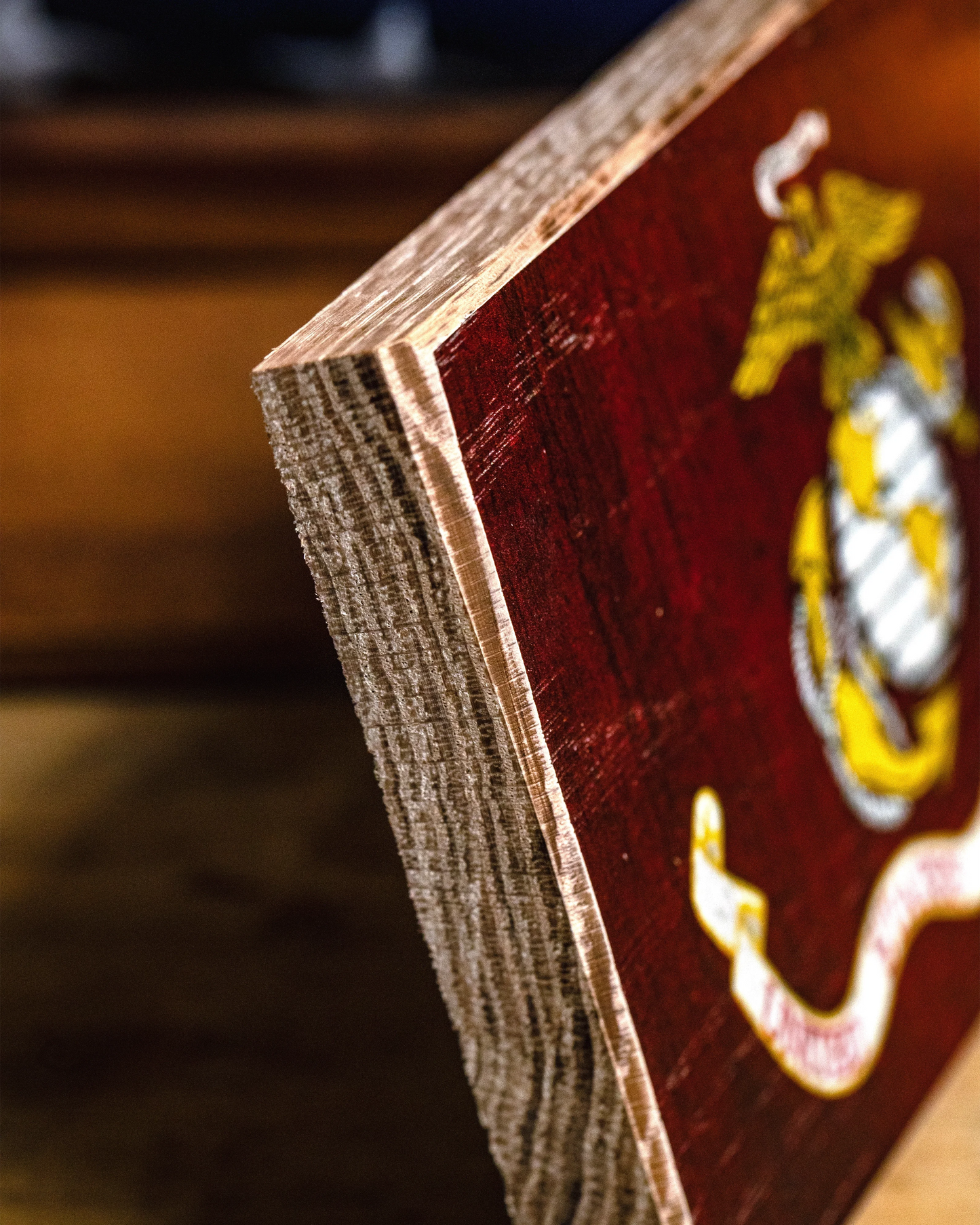 Collective - Marine Corps Wooden Desk Flag